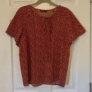 SHEIN Red Floral Blouse